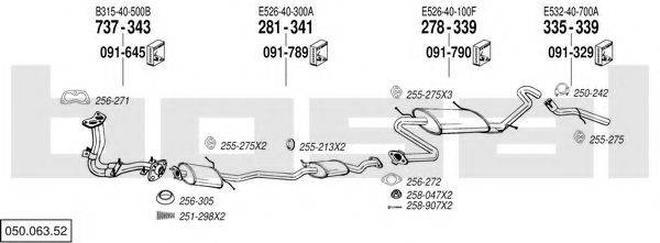 BOSAL 05006352 Система випуску ОГ