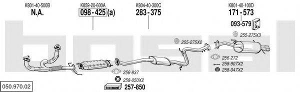 BOSAL 05097002 Система випуску ОГ