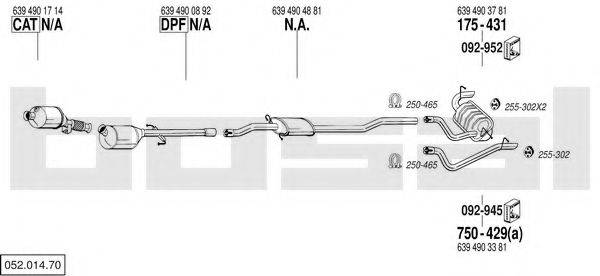 BOSAL 05201470 Система випуску ОГ