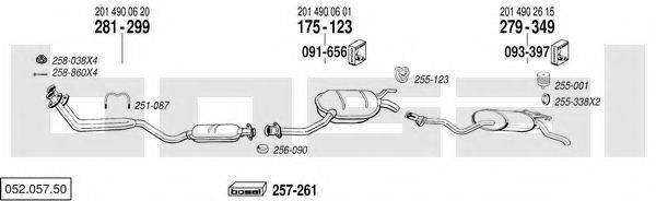 BOSAL 05205750 Система випуску ОГ