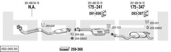 BOSAL 05206550 Система випуску ОГ