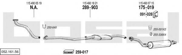BOSAL 05216156 Система випуску ОГ