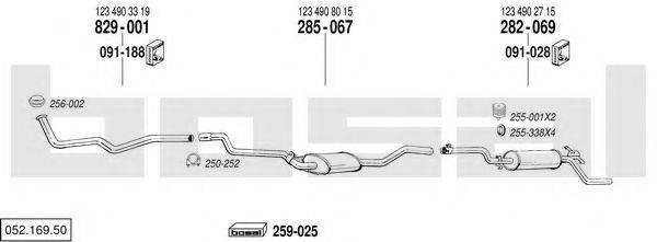 BOSAL 05216950 Система випуску ОГ