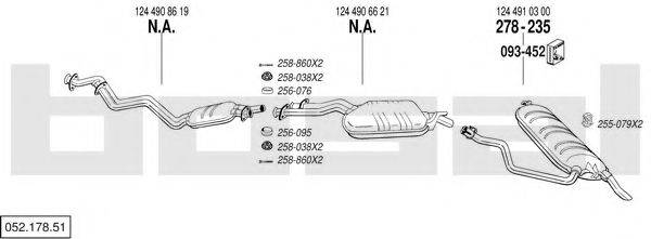 BOSAL 05217851 Система випуску ОГ