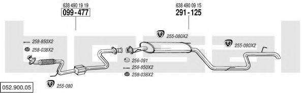 BOSAL 05290005 Система випуску ОГ