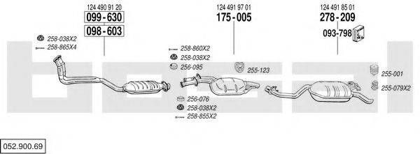 BOSAL 05290069 Система випуску ОГ