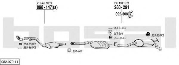 BOSAL 05297011 Система випуску ОГ