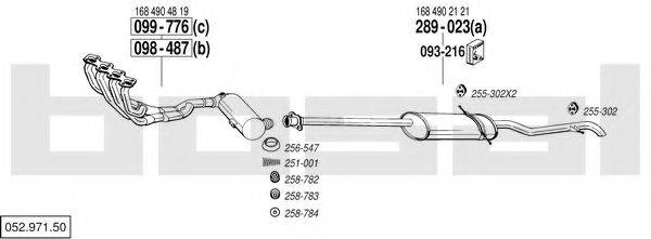 BOSAL 05297150 Система випуску ОГ