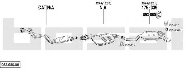 BOSAL 05298086 Система випуску ОГ