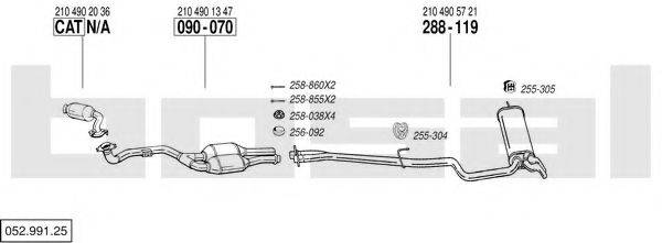 BOSAL 05299125 Система випуску ОГ