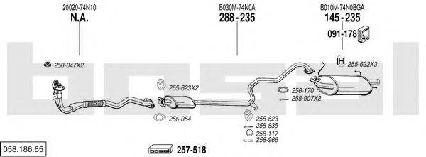 BOSAL 05818665 Система випуску ОГ