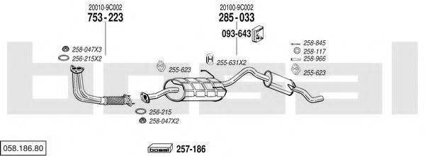 BOSAL 05818680 Система випуску ОГ