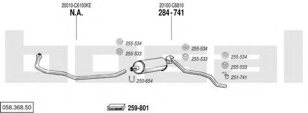 BOSAL 05836850 Система випуску ОГ