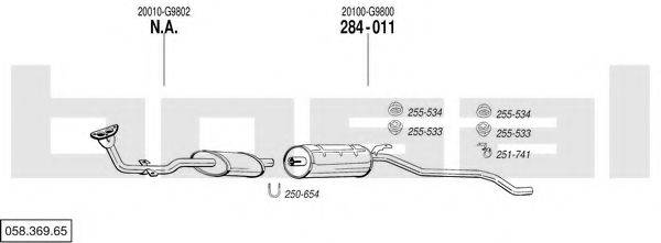 BOSAL 05836965 Система випуску ОГ