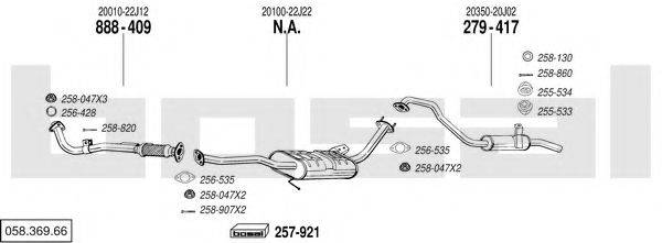 BOSAL 05836966 Система випуску ОГ