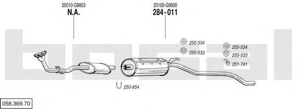 BOSAL 05836970 Система випуску ОГ