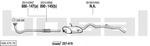 BOSAL 05837570 Система випуску ОГ