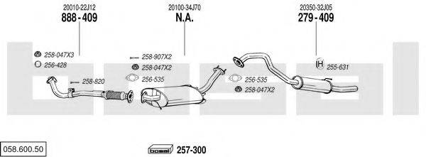 BOSAL 05860050 Система випуску ОГ