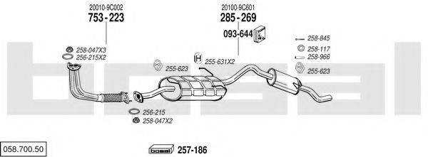 BOSAL 05870050 Система випуску ОГ