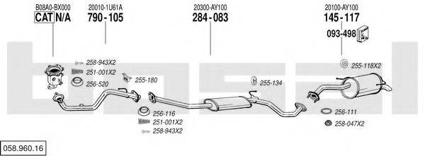 BOSAL 05896016 Система випуску ОГ