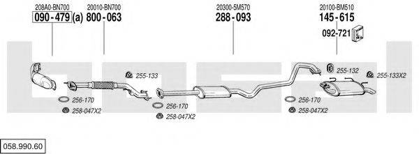 BOSAL 05899060 Система випуску ОГ