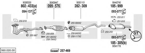 BOSAL 06002000 Система випуску ОГ