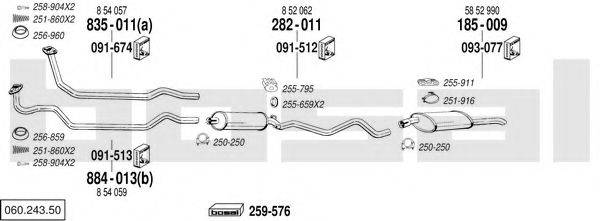 BOSAL 06024350 Система випуску ОГ