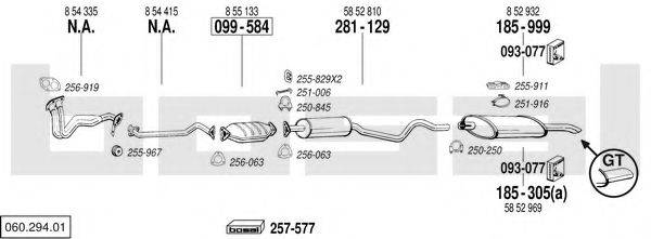 BOSAL 06029401 Система випуску ОГ