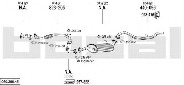 BOSAL 06036645 Система випуску ОГ