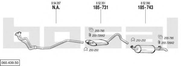 BOSAL 06043950 Система випуску ОГ