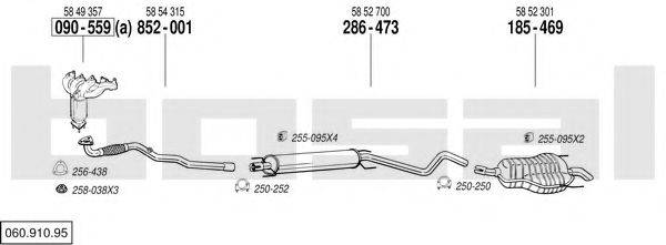 BOSAL 06091095 Система випуску ОГ