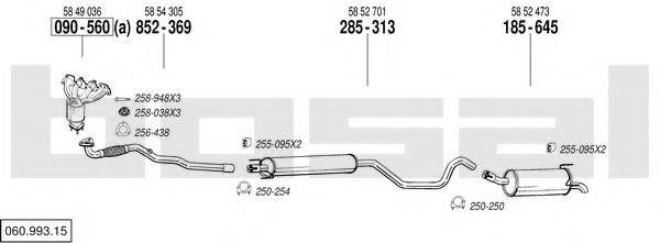 BOSAL 06099315 Система випуску ОГ