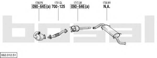 BOSAL 06201251 Система випуску ОГ