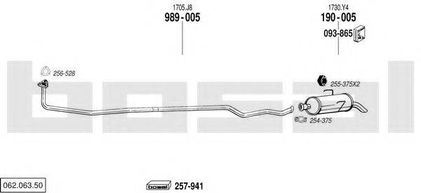 BOSAL 06206350 Система випуску ОГ