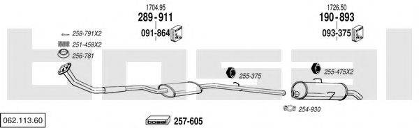 BOSAL 06211360 Система випуску ОГ