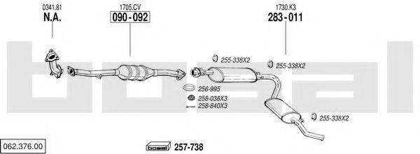 BOSAL 06237600 Система випуску ОГ