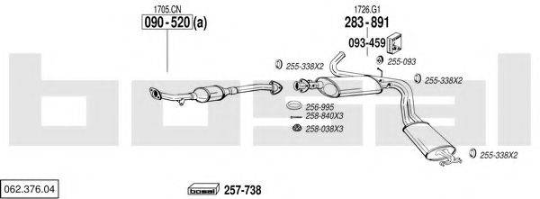 BOSAL 06237604 Система випуску ОГ