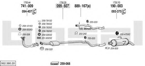 BOSAL 06238020 Система випуску ОГ