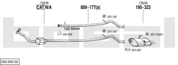 BOSAL 06290002 Система випуску ОГ