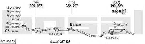 BOSAL 06290003 Система випуску ОГ