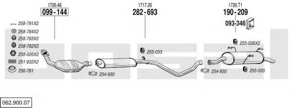 BOSAL 06290007 Система випуску ОГ