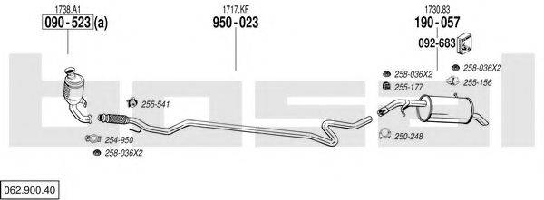 BOSAL 06290040 Система випуску ОГ