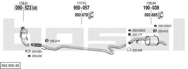 BOSAL 06290045 Система випуску ОГ