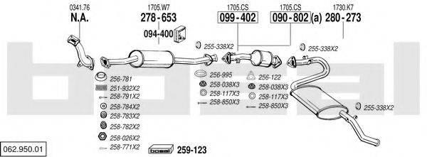 BOSAL 06295001 Система випуску ОГ