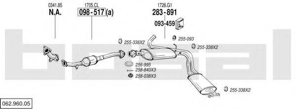 BOSAL 06296005 Система випуску ОГ