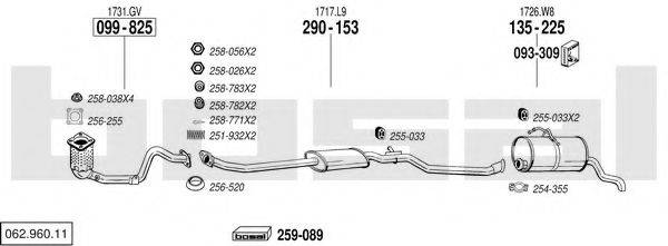 BOSAL 06296011 Система випуску ОГ