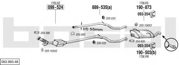 BOSAL 06296048 Система випуску ОГ