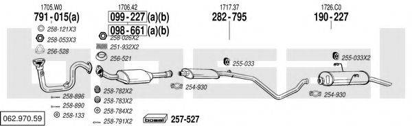 BOSAL 06297059 Система випуску ОГ