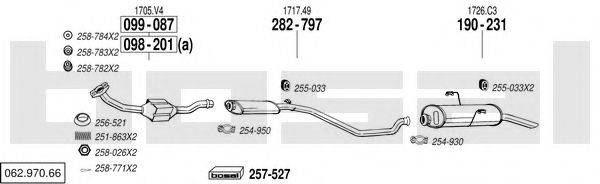 BOSAL 06297066 Система випуску ОГ