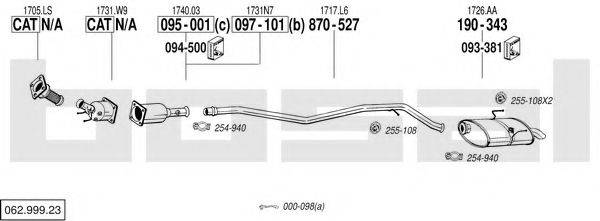 BOSAL 06299923 Система випуску ОГ